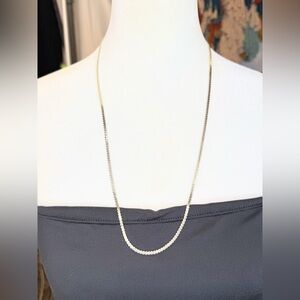 Gold Tone Rope Chain Necklace Classic Twisted Link Vintage Style